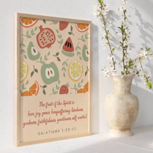 Frucht der Abstrakten Schrift Poster