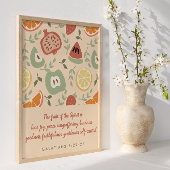 Frucht der Abstrakten Schrift Poster