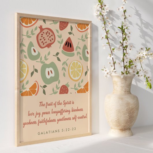 Frucht der Abstrakten Schrift Poster