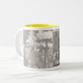 Frucht der Geist FREUDE Zweifarbige Tasse (Vorderseite Links)