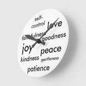 Frucht der Geist-Uhr Runde Wanduhr (Winkel)