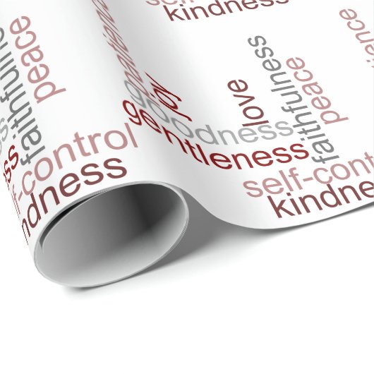 Frucht der Geist-Wort-Kunst Geschenkpapier (Rolleneckpunkt)