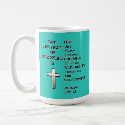 Frucht der Geistesreligion Kaffeetasse (Links)