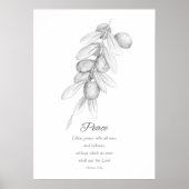 Frucht der Geisthebräer 12:14 Bibelschrift Poster (Vorne)