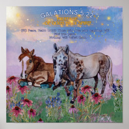 Frucht der Götter Heiliger Geist Friedenspferde Poster