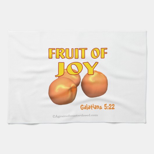 Frucht der Joy Galatians 5:22 Geschirrtuch (Horizontal)