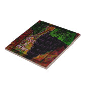 Frucht der Rebe-dekorativen Keramik-Fliese Fliese (Seite)