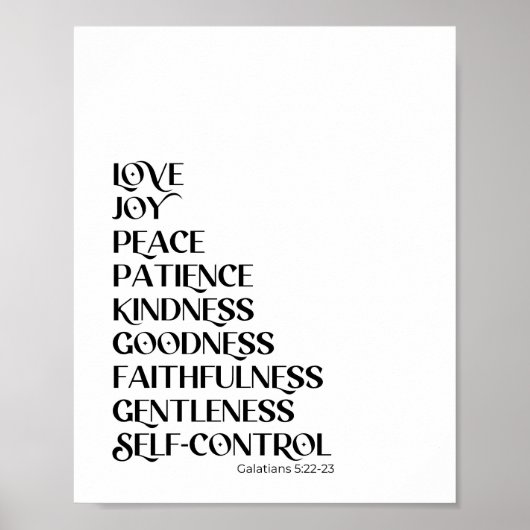 Frucht der Spirit-Christlichen Wanddekoration Poster (Vorne)