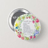 Frucht der Wasserfarbenkunst Button (Vorne & Hinten)