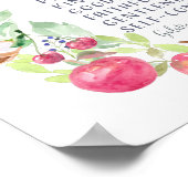 Frucht der Wasserfarbenkunst Poster (Ecke)