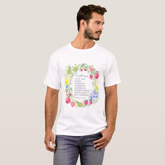 Frucht der Wasserfarbenkunst T-Shirt (Vorne ganz)