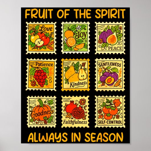 Frucht des christlichen Glaubens an Jesus Gott Lie Poster (Vorne)