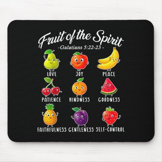 Frucht des christlichen Glaubens für Jesus Gott Lo Mousepad (Vorne)