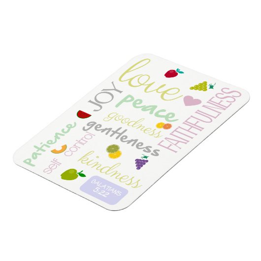 Frucht des Christlichen Heiligen Geistes Magnet (Linke Seite)