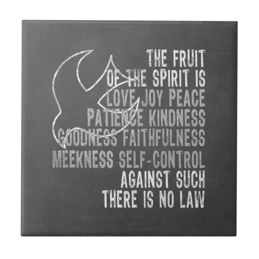 Frucht des Geist-Tafel-Blickes mit Taube Fliese (Vorderseite)