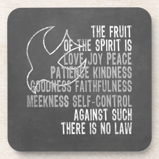 Frucht des Geist-Tafel-Blickes mit Taube Untersetzer (Vorderseite)