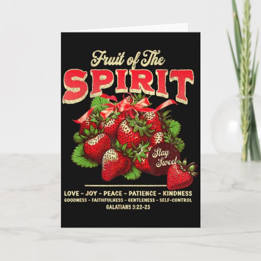 Frucht des Geistes Bibelvers christlich religiös Karte (Vorderseite)