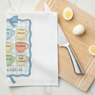 Frucht des Geistes blau Geschirrtuch