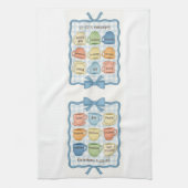 Frucht des Geistes blau Geschirrtuch (Vertikal)