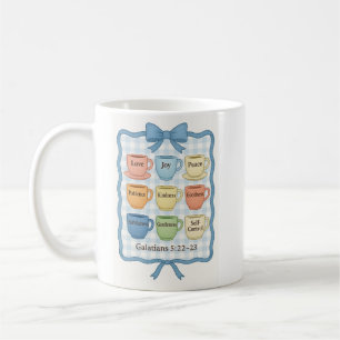 Frucht des Geistes blau Kaffeetasse