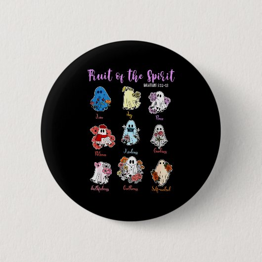 Frucht des Geistes Christlich-religiöses Halloween Button (Vorderseite)