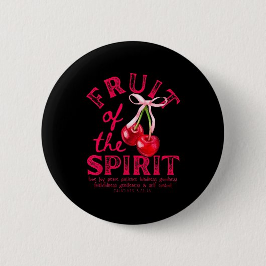 Frucht des Geistes Christliche Kokette Rosa Schlei Button (Vorderseite)