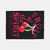 Frucht des Geistes Christliche Kokette Rosa Schlei Fleecedecke (Vorderseite (Horizontal))