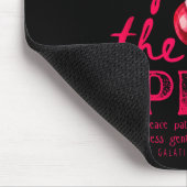 Frucht des Geistes Christliche Kokette Rosa Schlei Mousepad (Ecke)