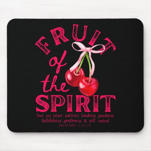 Frucht des Geistes Christliche Kokette Rosa Schlei Mousepad (Vorne)