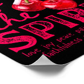 Frucht des Geistes Christliche Kokette Rosa Schlei Poster (Ecke)