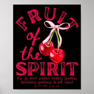 Frucht des Geistes Christliche Kokette Rosa Schlei Poster