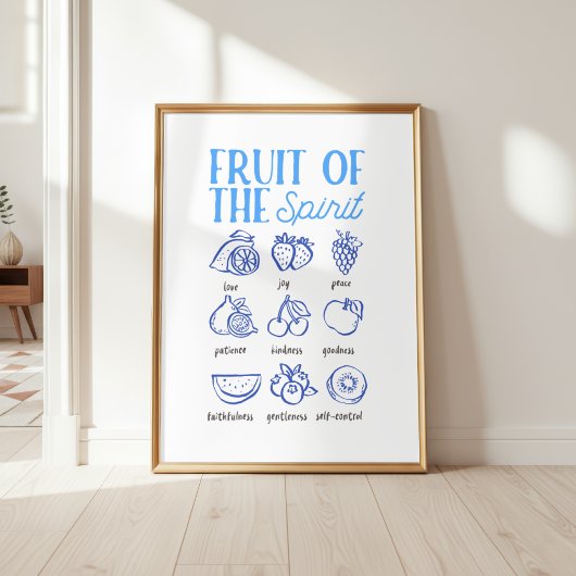 Frucht-des-Geistes-Christliche-Wandkunst Poster