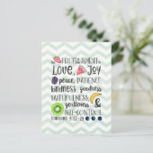 Frucht des Geistes, Christliches Verse der Bibel Postkarte (Stehend Vorderseite)