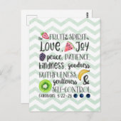 Frucht des Geistes, Christliches Verse der Bibel Postkarte (Vorne/Hinten)