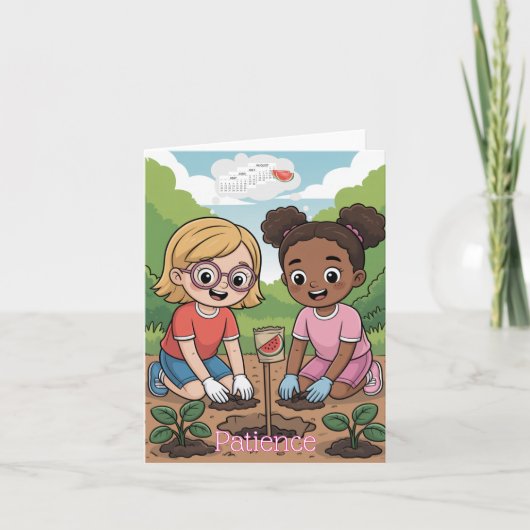 Frucht des Geistes: Geduld für Kinder Karte (Vorderseite)
