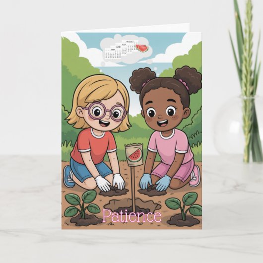 Frucht des Geistes: Geduld für Kinder Karte (Vorderseite)