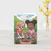 Frucht des Geistes: Geduld für Kinder Karte (Gelbe Blume)