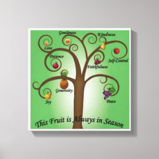 Frucht des Geistes Gestrickte Leinwand Kunst (Vorderseite)