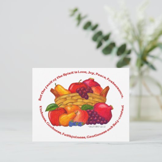 Frucht des Geistes Inspiration Postkarte (Stehend Vorderseite)