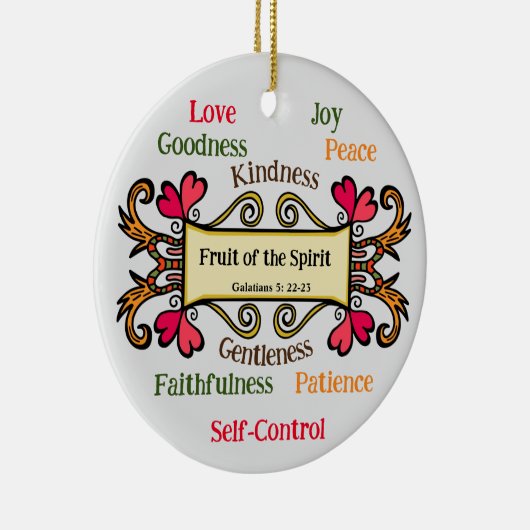 Frucht des Geistes Keramik Ornament (Rechts)