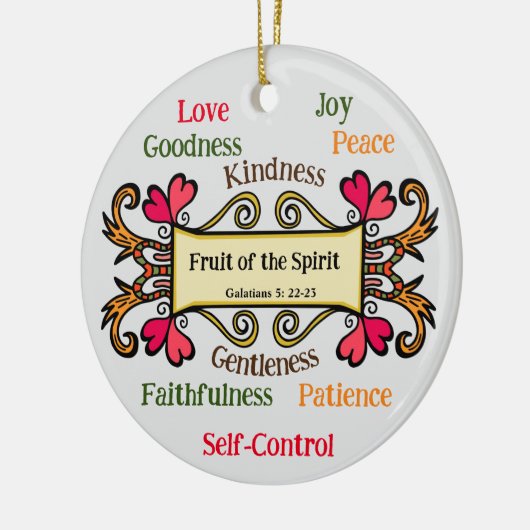 Frucht des Geistes Keramik Ornament (Links)