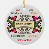 Frucht des Geistes Keramik Ornament (Hinten)