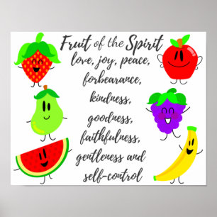 Frucht des Geistes Kinder Wand Christliche Printme Poster