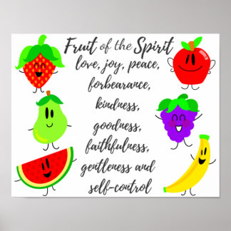 Frucht des Geistes Kinder Wand Christliche Printme Poster