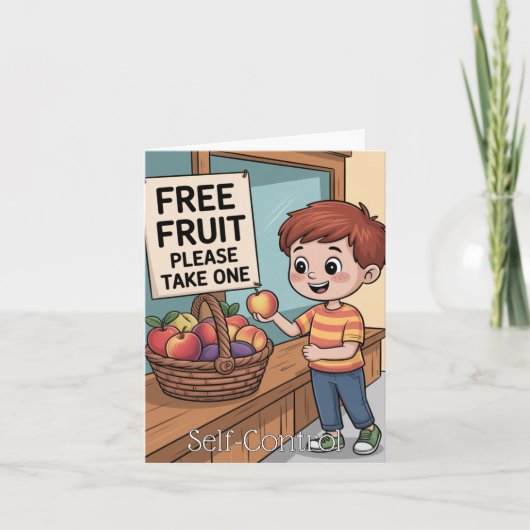 Frucht des Geistes: Kontrolle des Kindes Karte (Vorderseite)