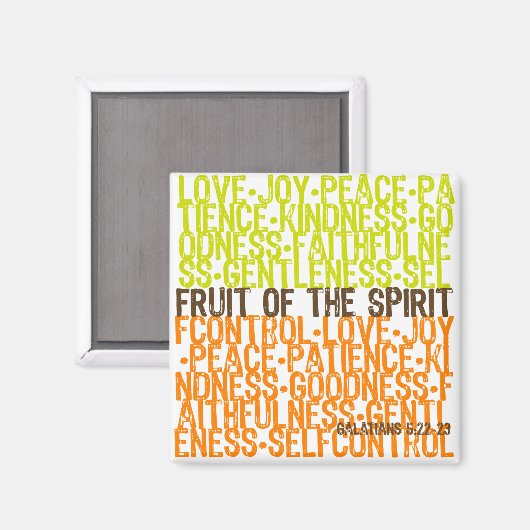 Frucht des Geistes Magnet (Vorderseite/Rückseite)