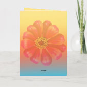 Frucht des Geistes mit Zinnias Karte (Rückseite)