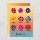 Frucht des Geistes Mit Zinnias Postkarte (Vorne/Hinten)