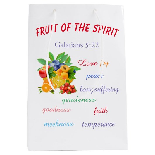 Frucht des Geistes Mittlere Geschenktüte (Vorderseite)