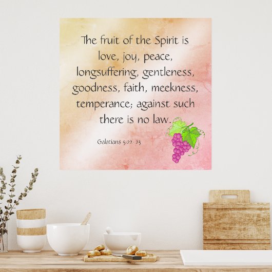 Frucht des Geistes Poster (Küche)